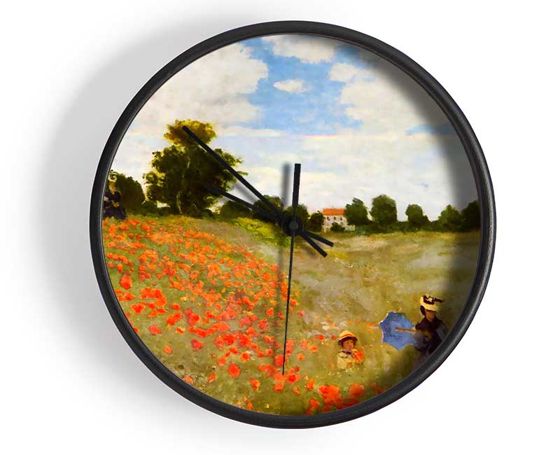 Monet Poppies Clock - Wallart-Direct UK