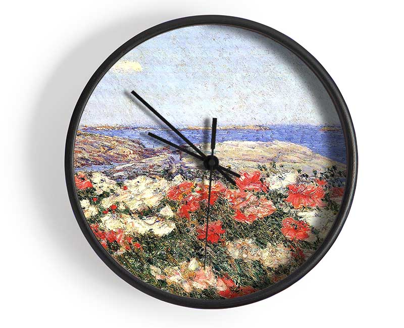 Hassam Poppies On The Isles Of Shoals Clock - Wallart-Direct UK