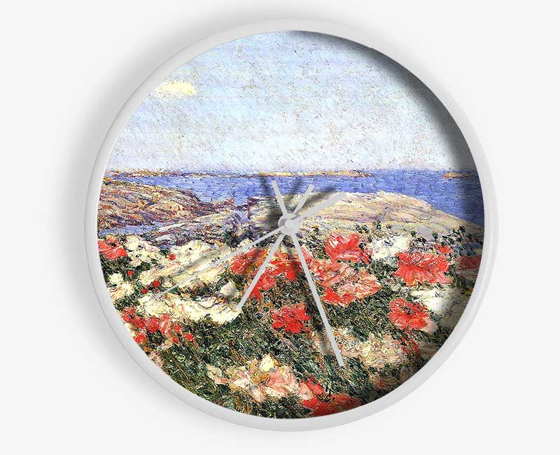 Hassam Poppies On The Isles Of Shoals Clock - Wallart-Direct UK