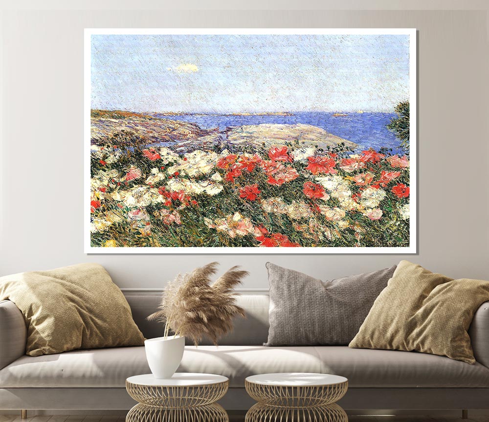 Hassam Poppies On The Isles Of Shoals Print Poster Wall Art