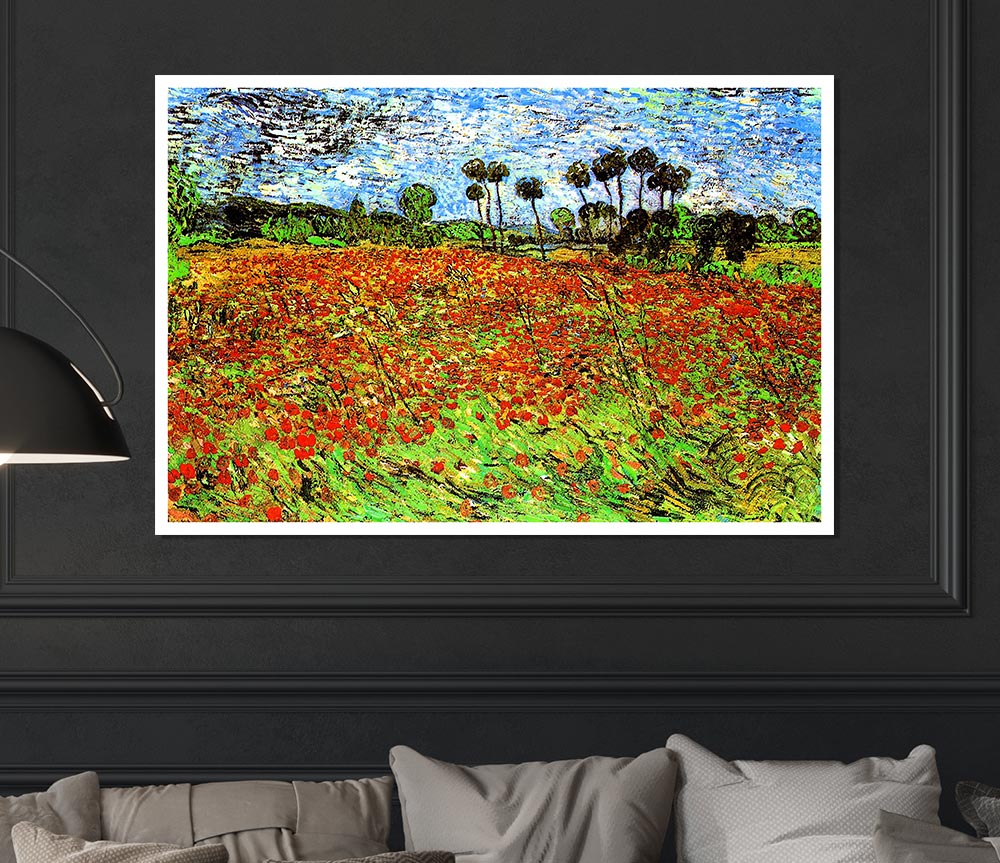 Van Gogh Poppy Fields Print Poster Wall Art