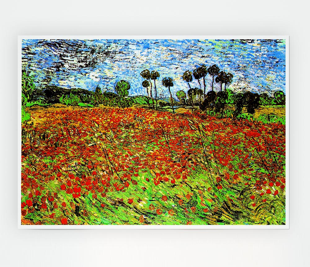 Van Gogh Poppy Fields Print Poster Wall Art