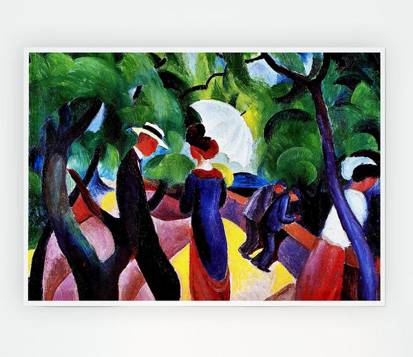 August Macke Promenade Print Poster Wall Art