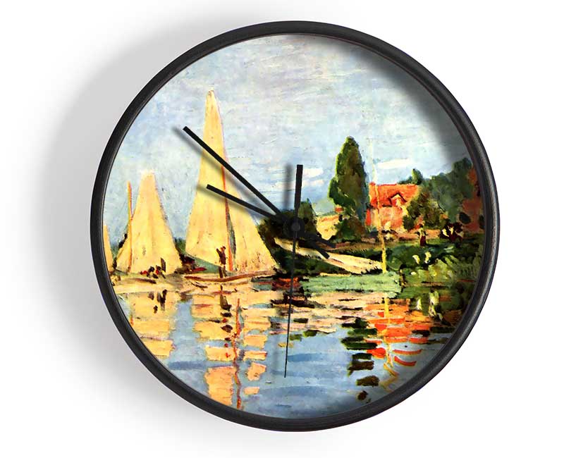 Monet Regatta At Argenteuil Clock - Wallart-Direct UK