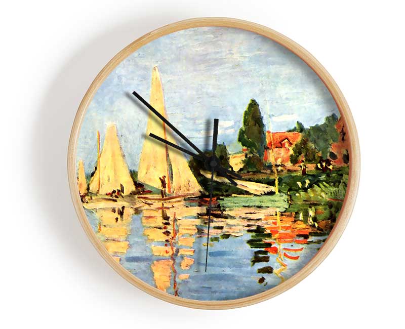 Monet Regatta At Argenteuil Clock - Wallart-Direct UK