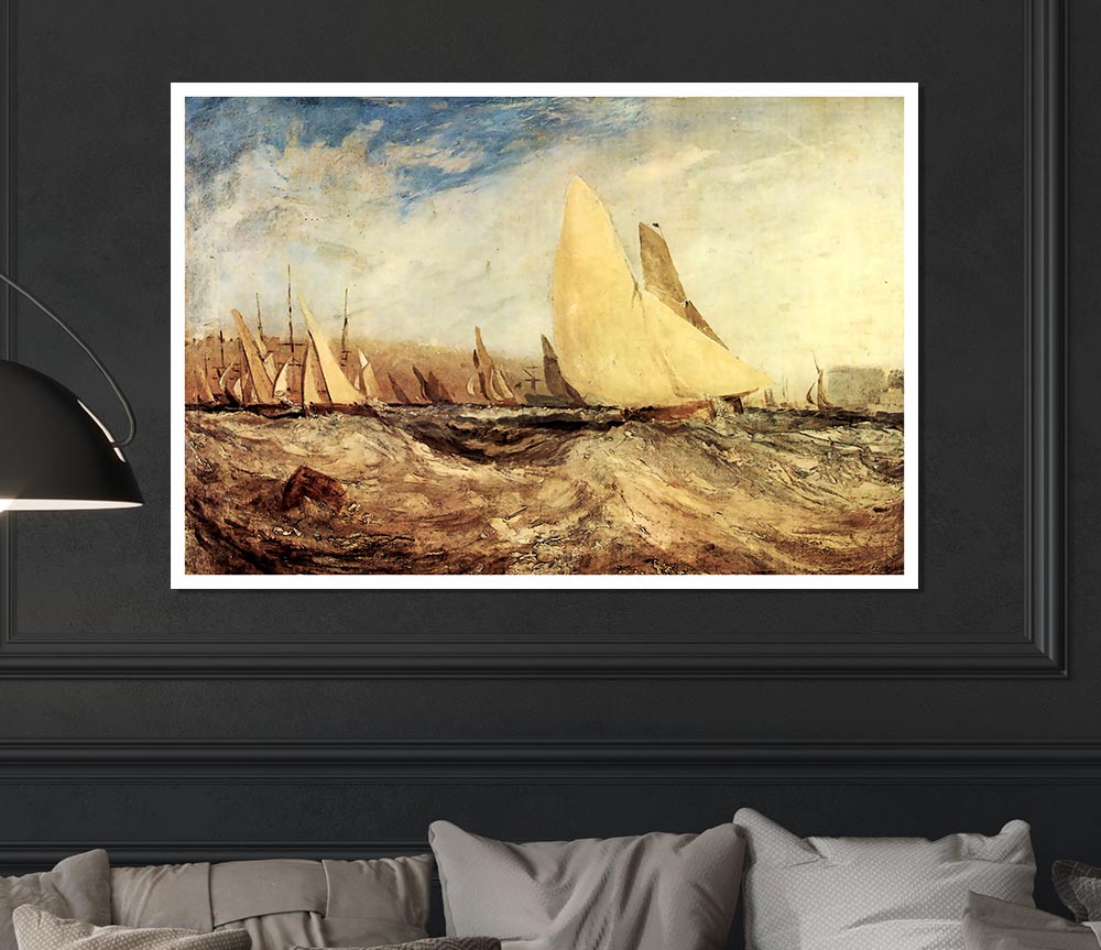 Joseph Mallord Turner Regatta Print Poster Wall Art