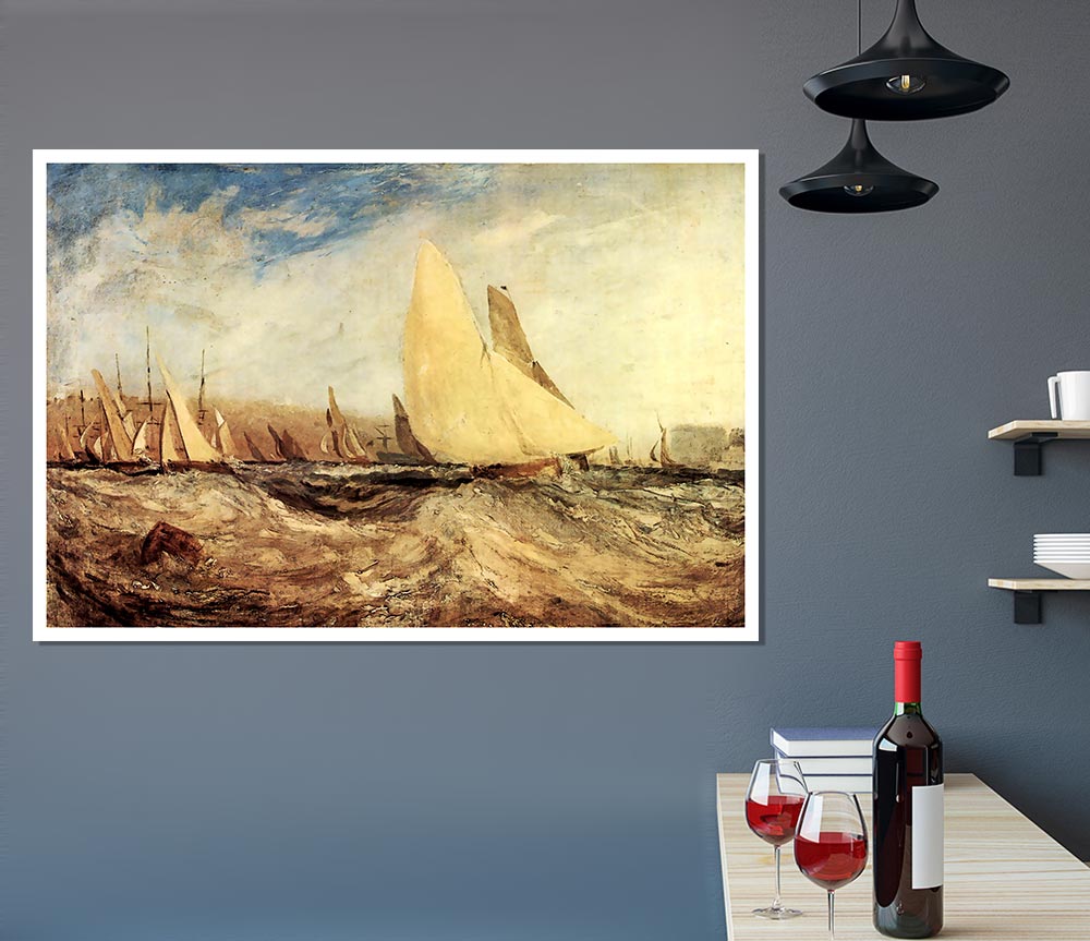 Joseph Mallord Turner Regatta Print Poster Wall Art