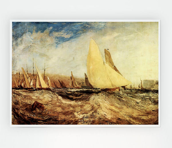 Joseph Mallord Turner Regatta Print Poster Wall Art