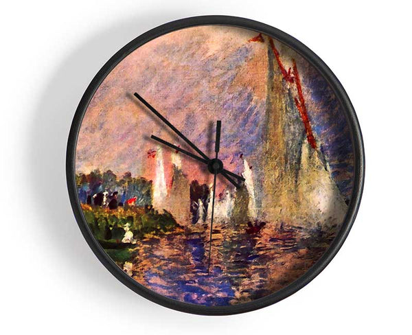 Renoir Regatta In Argenteui Clock - Wallart-Direct UK