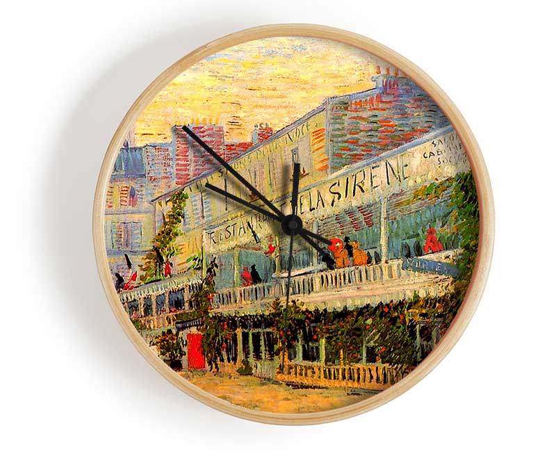 Van Gogh Restaurant De La Sirene At Asnieres Clock - Wallart-Direct UK