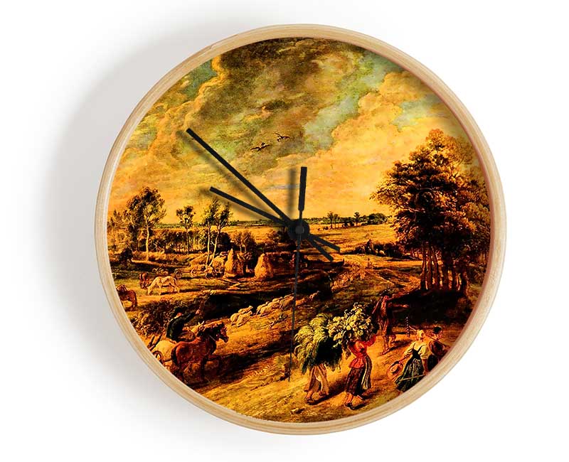 Rubens Return Of The Farmers From The Field Clock - Wallart-Direct UK