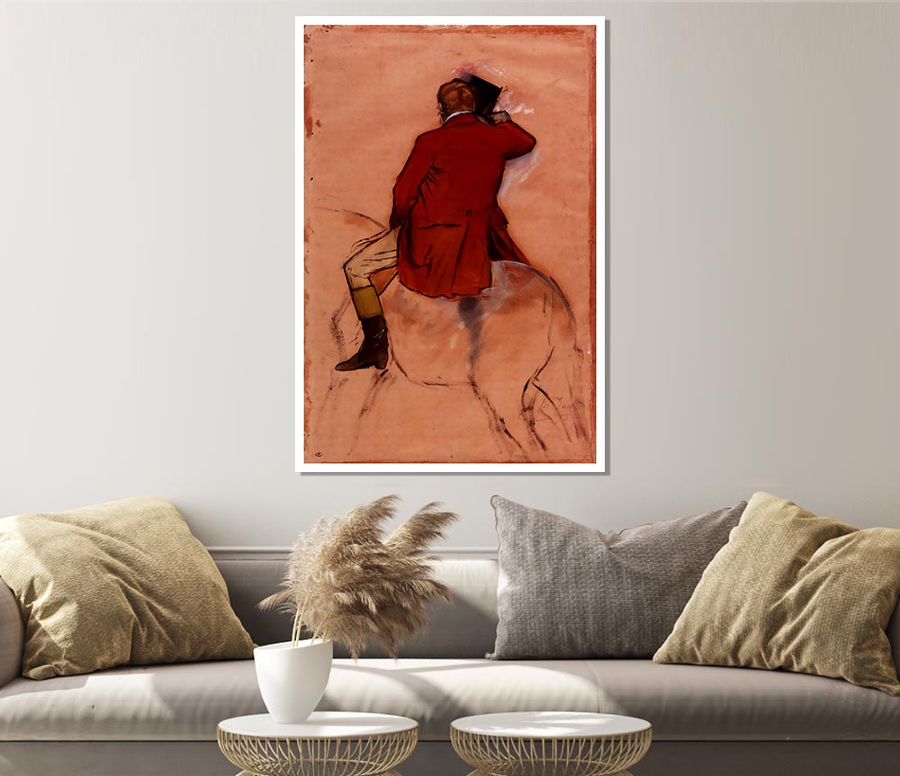 Degas Rider With Red Jacket Print Poster Wall Art