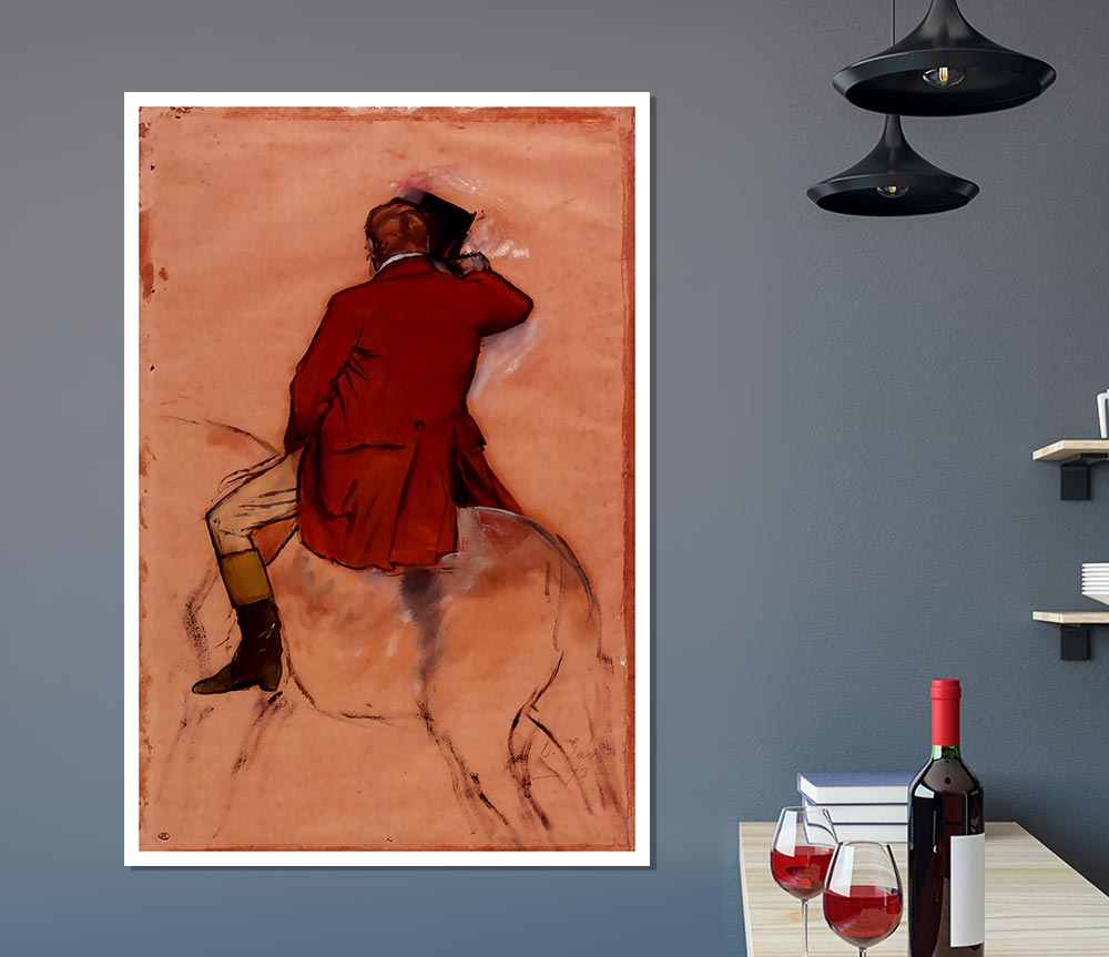 Degas Rider With Red Jacket Print Poster Wall Art