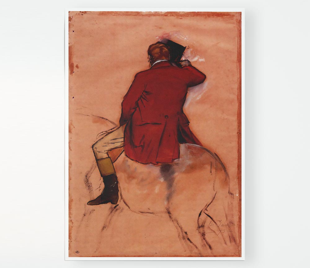 Degas Rider With Red Jacket Print Poster Wall Art