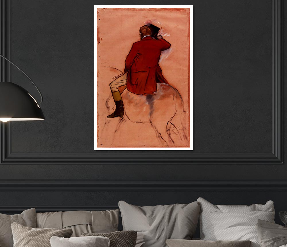 Degas Rider With Red Jacket Print Poster Wall Art