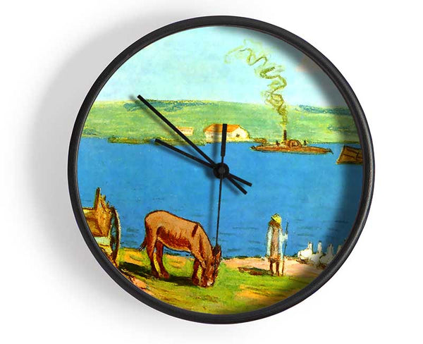 Sisley River Bank Clock - Wallart-Direct UK