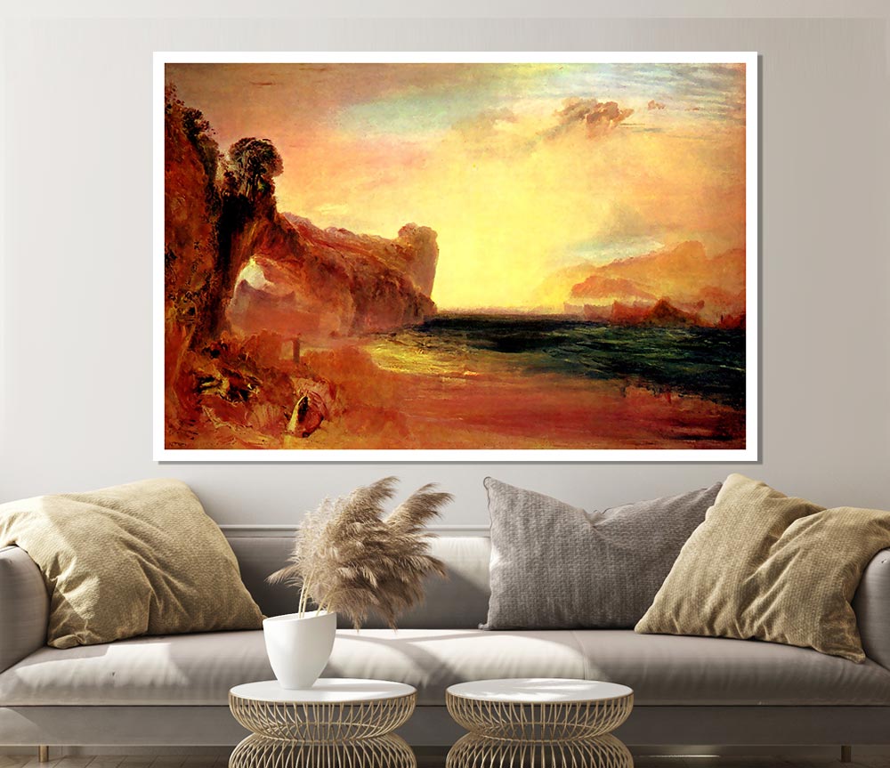 Joseph Mallord Turner Rocky Bay With Figures Print Poster Wall Art