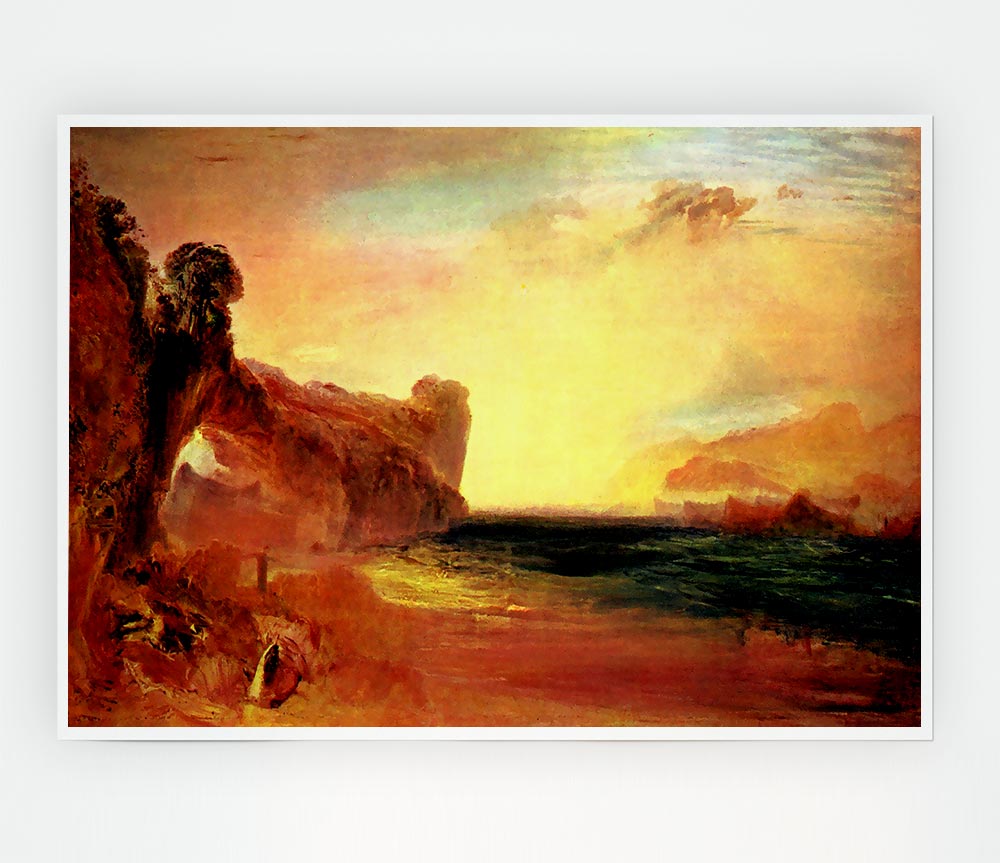 Joseph Mallord Turner Rocky Bay With Figures Print Poster Wall Art