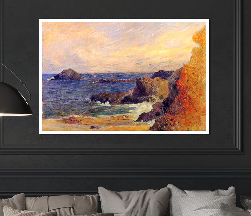 Gauguin Rocky Coast Print Poster Wall Art