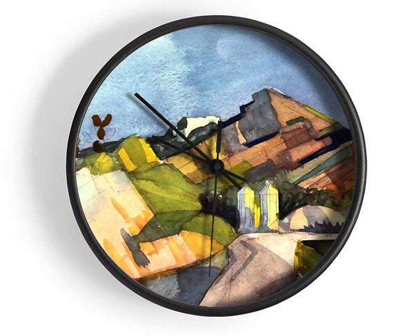 August Macke Rocky Landscape Clock - Wallart-Direct UK