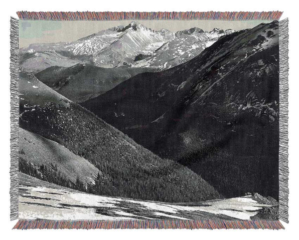 Ansel Adams Rocky Mountain National Park Colorado 3 Woven Blanket