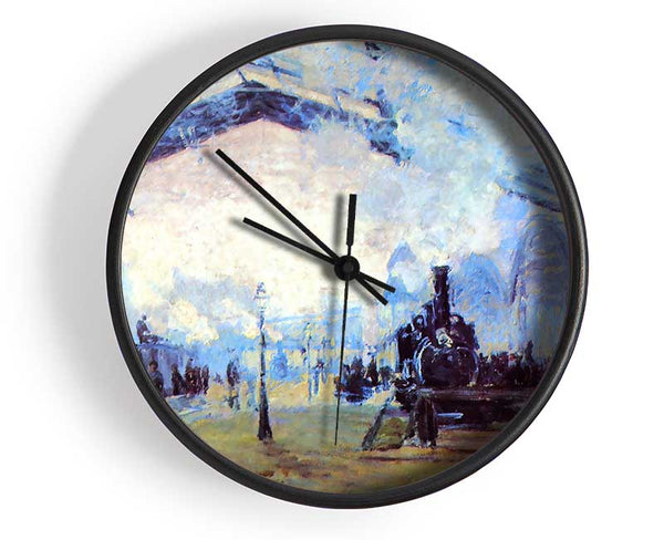 Monet Saint Lazare Station In Paris Clock - Wallart-Direct UK