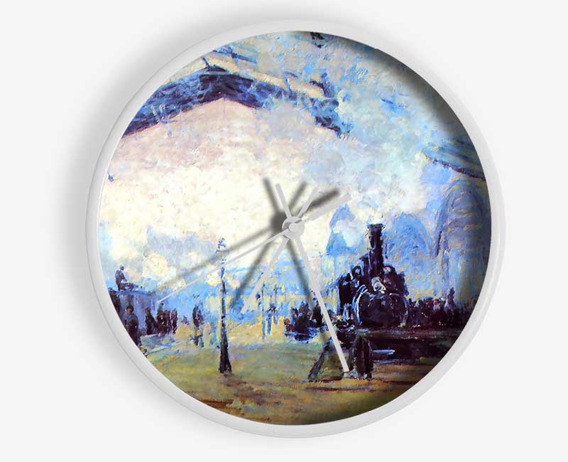 Monet Saint Lazare Station In Paris Clock - Wallart-Direct UK