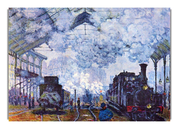 Saint Lazare Station In Paris, Arrival Of A Train By Monet