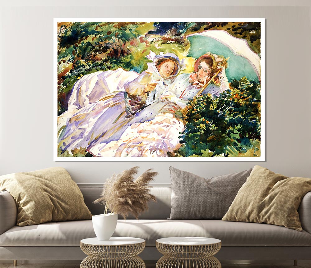 John Singer Sargent Simplon Pass The Tease Print Poster Wall Art