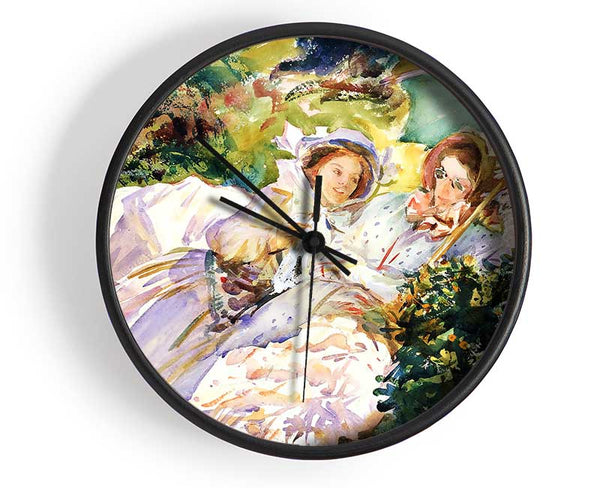 John Singer Sargent Simplon Pass The Tease Clock - Wallart-Direct UK