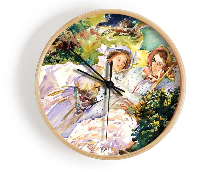 John Singer Sargent Simplon Pass The Tease Clock - Wallart-Direct UK