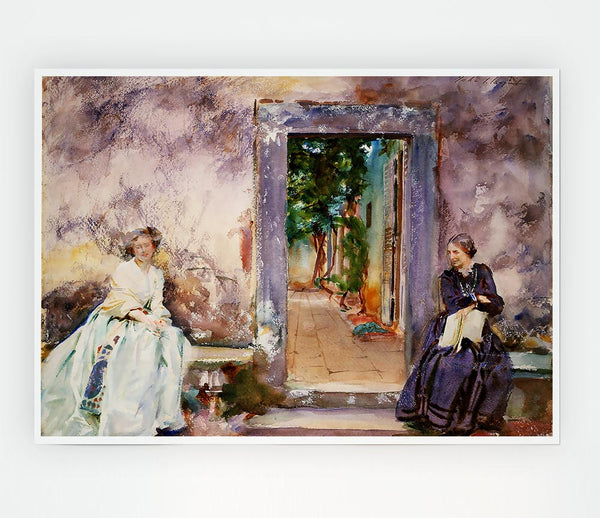 John Singer Sargent The Garden Wall Print Poster Wall Art