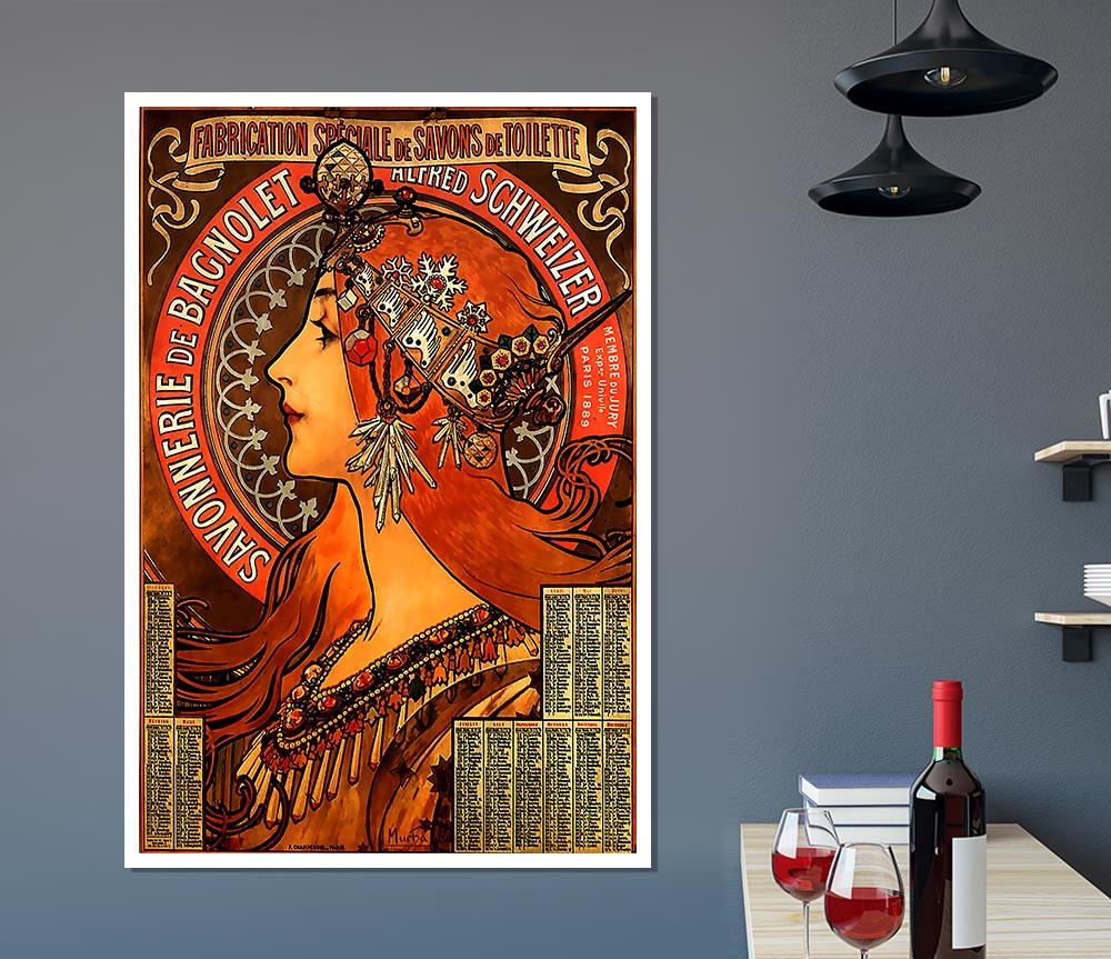 Alphonse Mucha Savonnerie De Bagnolet Print Poster Wall Art