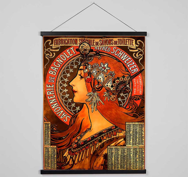 Alphonse Mucha Savonnerie De Bagnolet Hanging Poster - Wallart-Direct UK