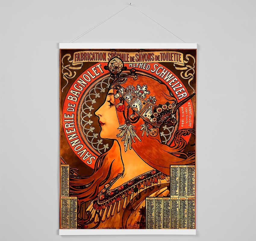 Alphonse Mucha Savonnerie De Bagnolet Hanging Poster - Wallart-Direct UK