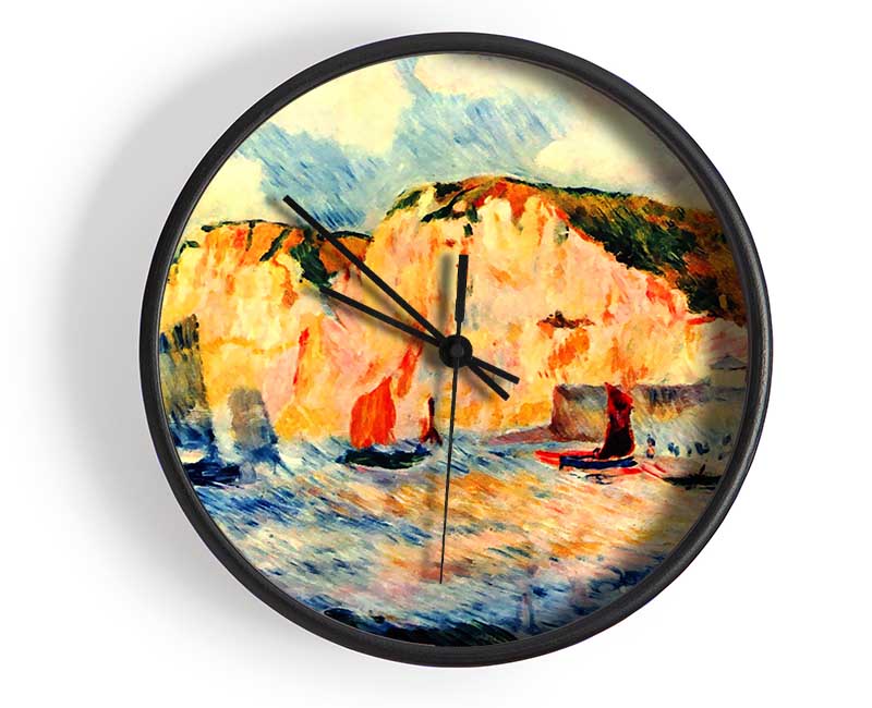 Renoir Sea And Cliffs Clock - Wallart-Direct UK