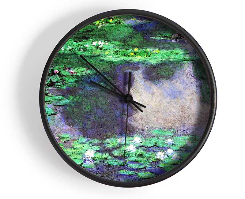 Monet Sea Roses Water Landscape Clock - Wallart-Direct UK