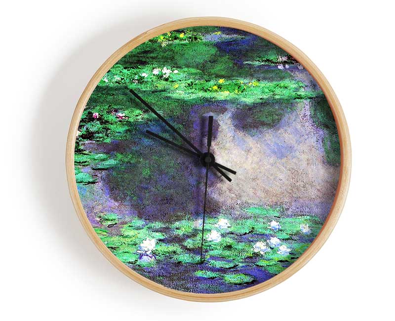 Monet Sea Roses Water Landscape Clock - Wallart-Direct UK