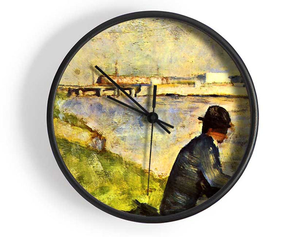 Seurat Seated Man Clock - Wallart-Direct UK