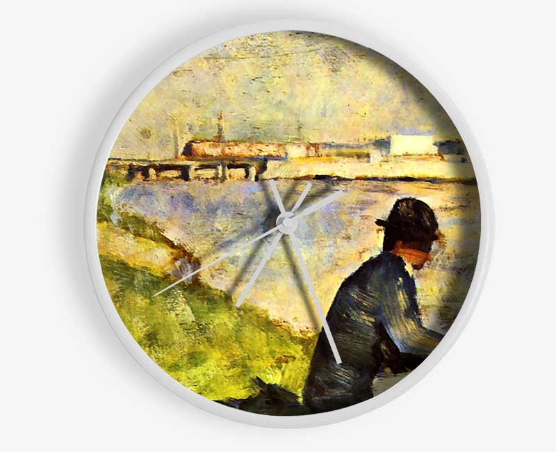 Seurat Seated Man Clock - Wallart-Direct UK