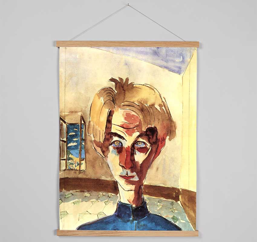 Walter Gramatte Self Portrait In A Room Hanging Poster - Wallart-Direct UK