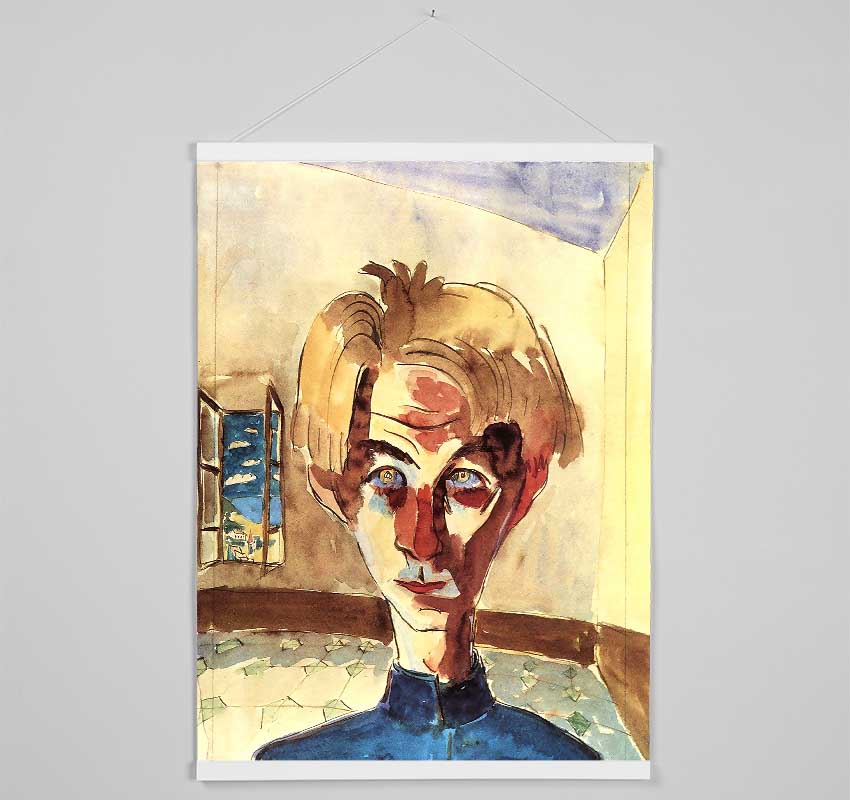 Walter Gramatte Self Portrait In A Room Hanging Poster - Wallart-Direct UK