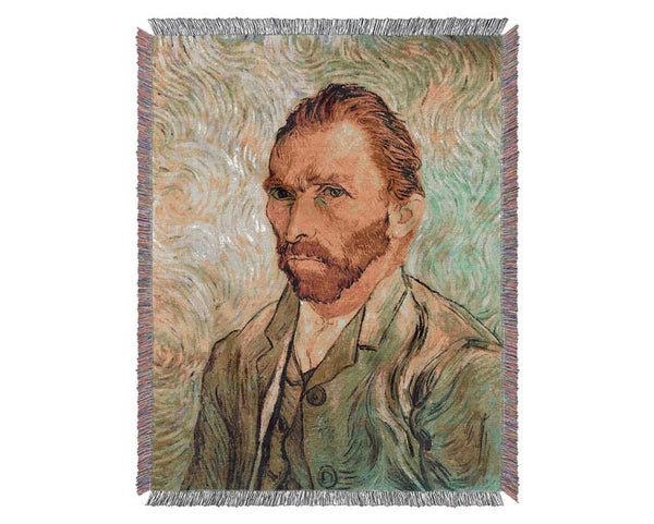 Van Gogh Self Portrait 2 Woven Blanket