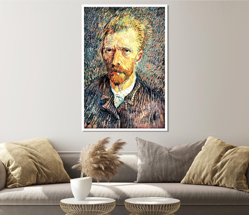 Van Gogh Self Portrait In Brown Shirt Print Poster Wall Art