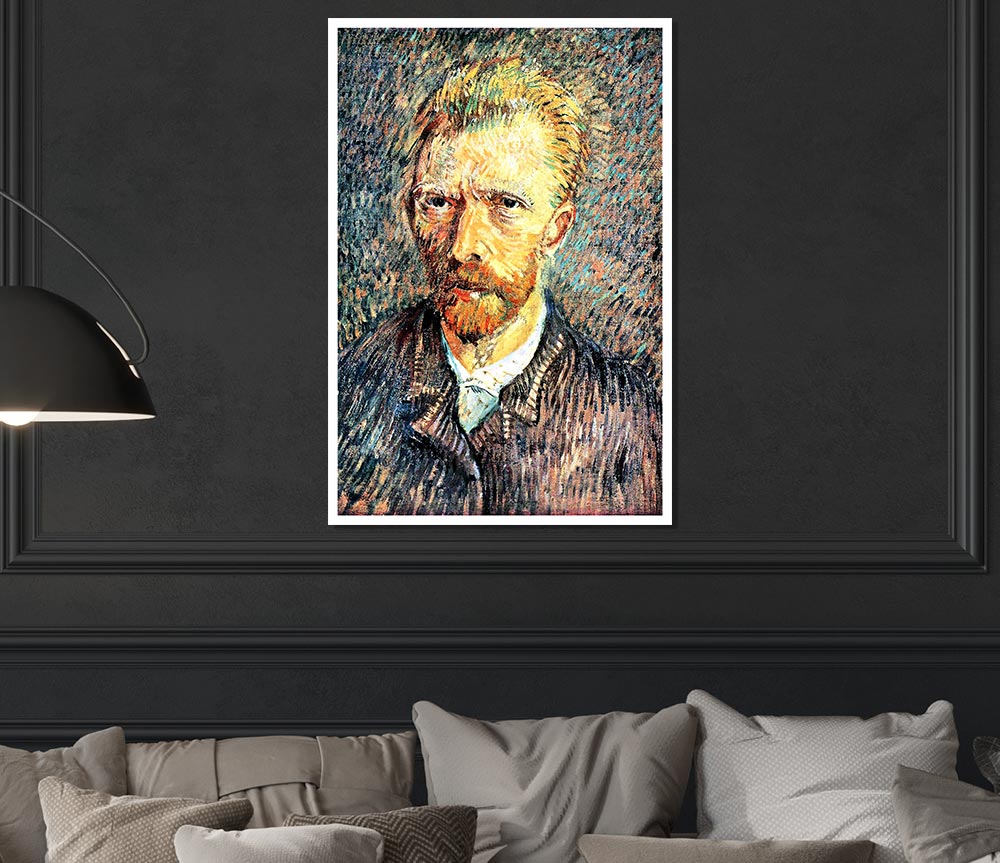 Van Gogh Self Portrait In Brown Shirt Print Poster Wall Art