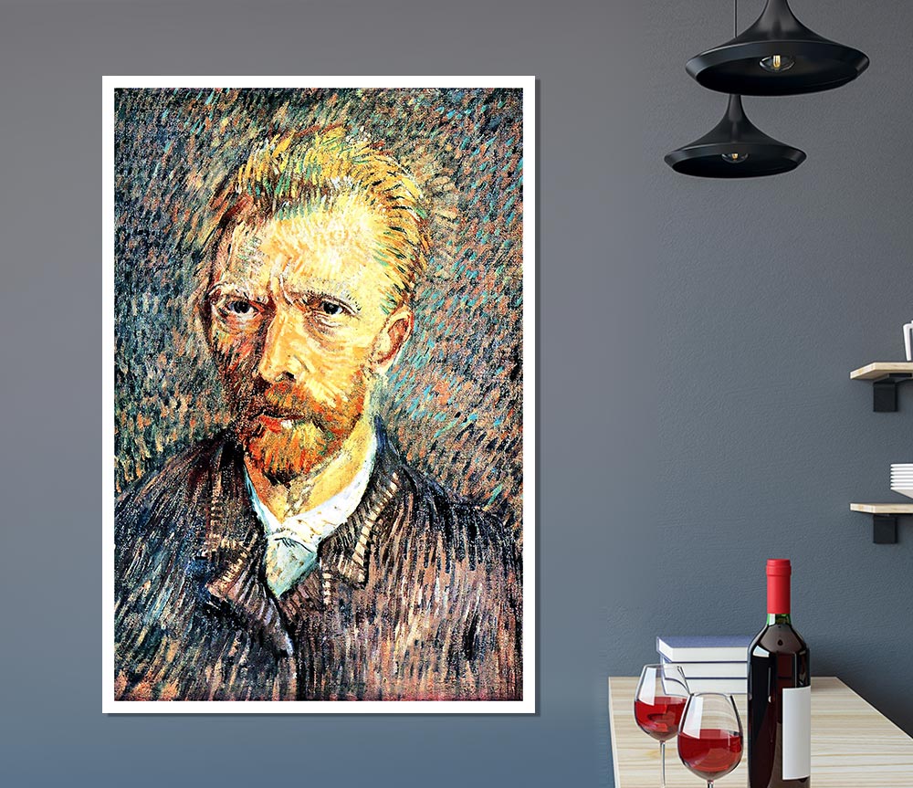 Van Gogh Self Portrait In Brown Shirt Print Poster Wall Art