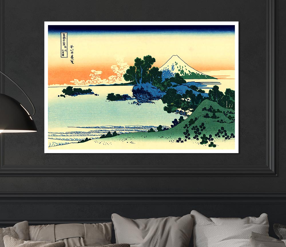 Hokusai Shichiri Beach In Sagami Province Print Poster Wall Art