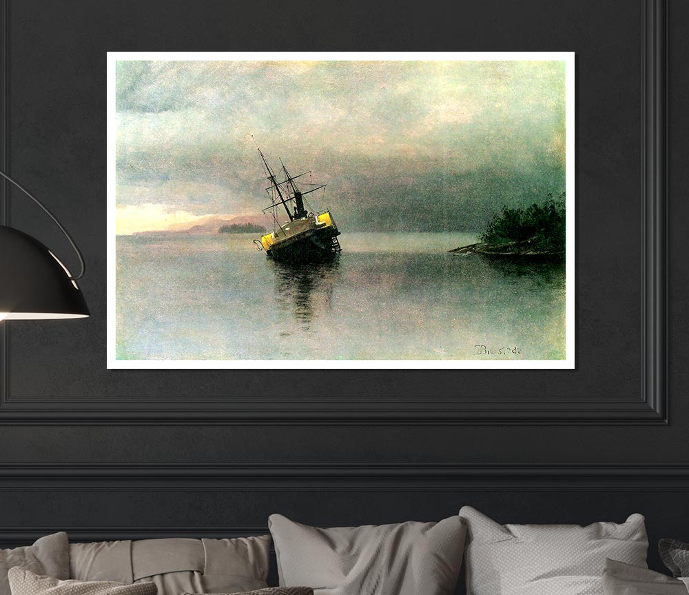 Bierstadt Shipwreck In Loring Bay Alaska Print Poster Wall Art