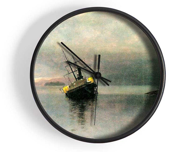 Bierstadt Shipwreck In Loring Bay Alaska Clock - Wallart-Direct UK