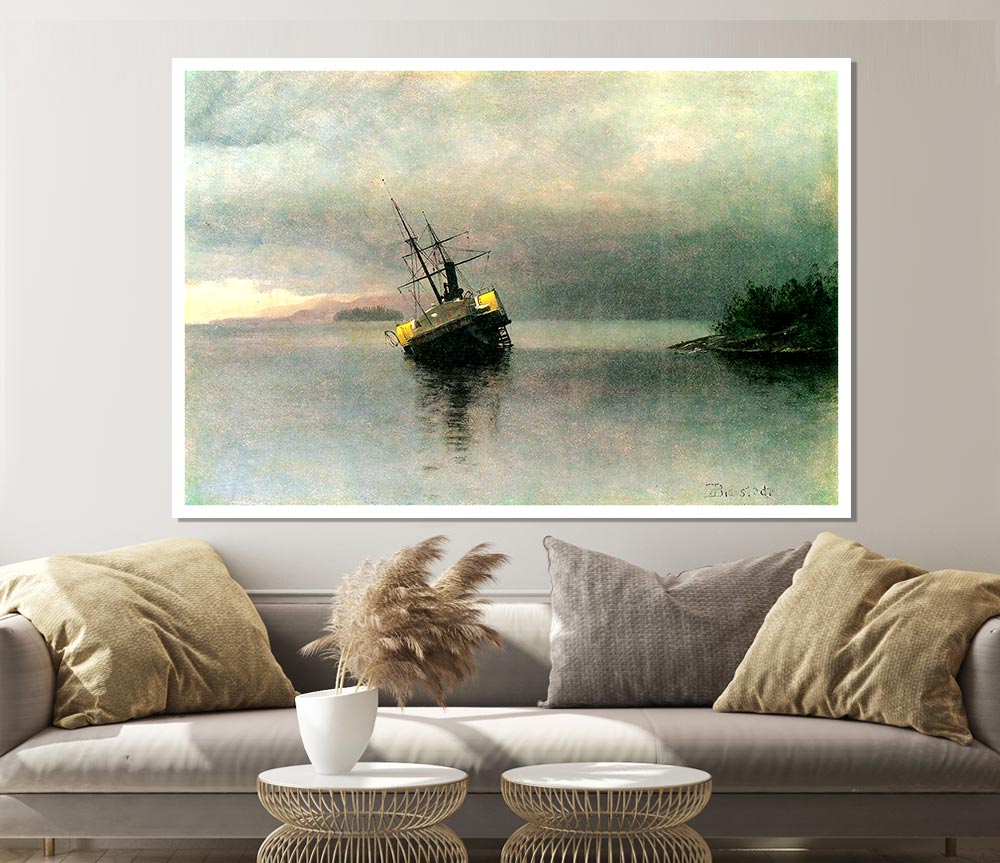 Bierstadt Shipwreck In Loring Bay Alaska Print Poster Wall Art